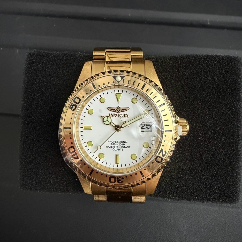 Invicta Gold and White Men's Watch